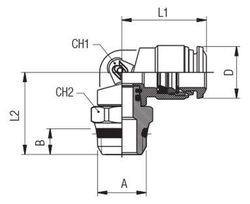 Racor A L Orientable Macho (Short)
