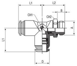 Racor A T Orientable Macho Lateral Cilindrico