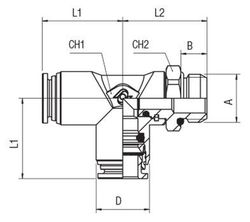Racor A T Orientable Macho Lateral Cilindrico