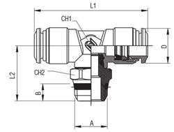 Racor A T Orientable Macho (Short)