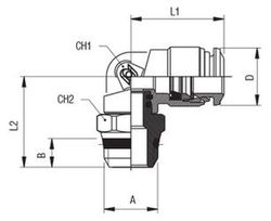 Racor L Orientable Macho (Short)