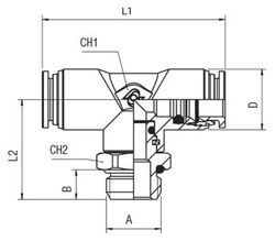 Racor Orientable A T Macho Cilindrico
