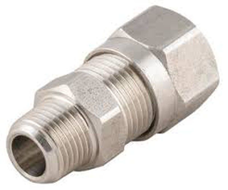 Racor Recto Con Rosca Macho Para Tubo Con Bicono En Inoxidable, Referencia 69480