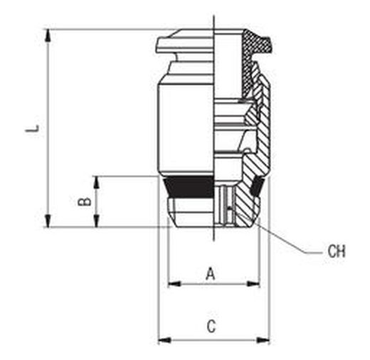 Recto Conico Macho Hexagono Interior