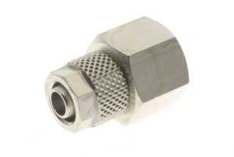 Racor Recto con Rosca Hembra de Cierre Rápido, Tubo de 6/4 a 12/10, Rosca 1/8 a 1/2, Referencia 1030