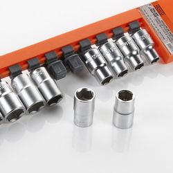 Juego De Llaves De Vasos De 1/2" 10 Vasos En Regleta ALYCO ORANGE De 10-19 Milimetros, Referencia 170757