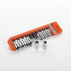 Juego De Llaves De Vasos De 1/2" 10 Vasos En Regleta ALYCO ORANGE De 10-19 Milimetros, Referencia 170757