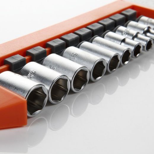 Juego De Llaves De Vasos De 1/4" 10 Vasos En Regleta ALYCO ORANGE De 4-13 milimetros, Referencia 170752