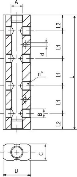 Regleta Doble De Aluminio.