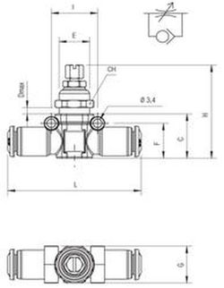 Regulador Flujo En Linea Para Tubo, Referencia 55940