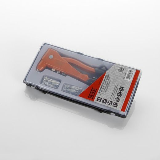 Juego De Remachadora 45 Piezas En Caja De Plástico ALYCO ORANGE, Referencia 170884