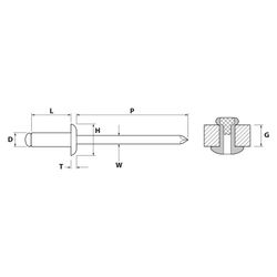 Remache Tubular Din 7337 Inoxidable A-2