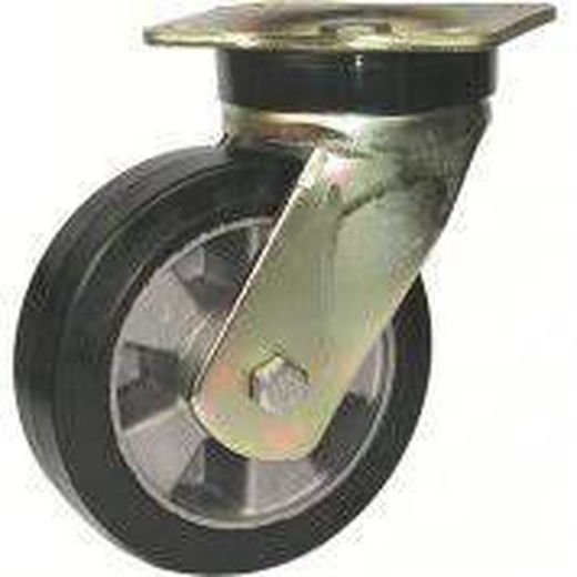 Rueda con platina giratoria y fija .Ref.360/361. Serie David
