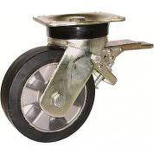 Rueda con platina giratoria y fija .Ref.360/361. Serie David