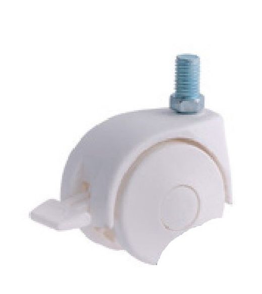 Rueda Giratoria, con platina, esparrago roscado y espiga lisa Ref.444/445/446. Serie Lys