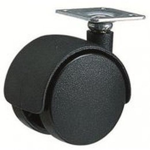 Rueda Giratoria, con platina, esparrago roscado y espiga lisa Ref.444/445/446. Serie Lys