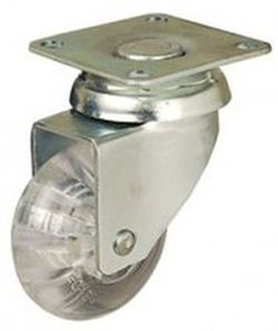 Rueda giratoria, con platina o taladro liso y rueda fija, Ref.476/478/479. Serie Cliper