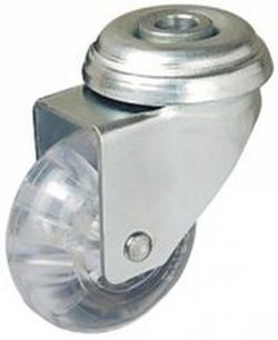 Rueda giratoria, con platina o taladro liso y rueda fija, Ref.476/478/479. Serie Cliper