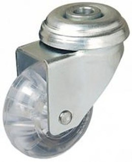 Rueda giratoria, con platina o taladro liso y rueda fija, Ref.476/478/479. Serie Cliper