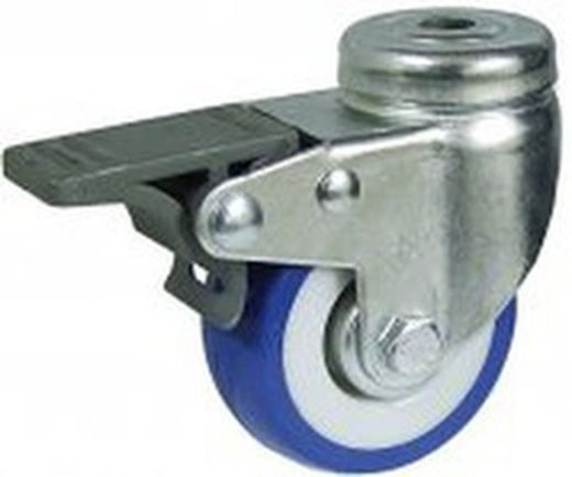 Rueda giratoria, con platina o taladro liso y rueda fija, Ref.476/478/479. Serie Cliper