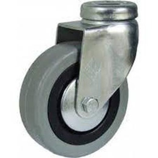 Rueda giratoria, con platina o taladro liso y rueda fija, Ref.476/478/479. Serie Cliper
