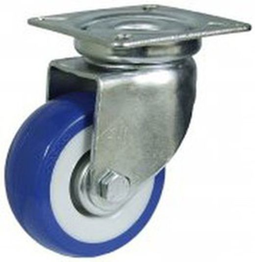 Rueda giratoria, con platina o taladro liso y rueda fija, Ref.476/478/479. Serie Cliper
