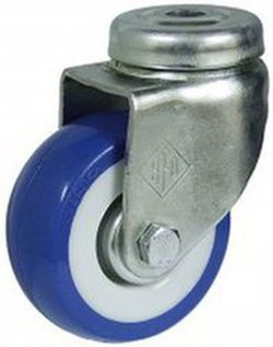 Rueda giratoria, con platina o taladro liso y rueda fija, Ref.476/478/479. Serie Cliper