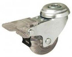 Rueda giratoria, con platina o taladro liso y rueda fija, Ref.476/478/479. Serie Cliper