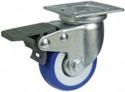 Rueda giratoria, con platina o taladro liso y rueda fija, Ref.476/478/479. Serie Cliper