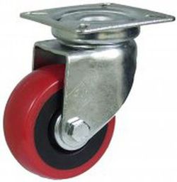 Rueda giratoria, con platina o taladro liso y rueda fija, Ref.476/478/479. Serie Cliper