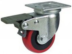 Rueda giratoria, con platina o taladro liso y rueda fija, Ref.476/478/479. Serie Cliper