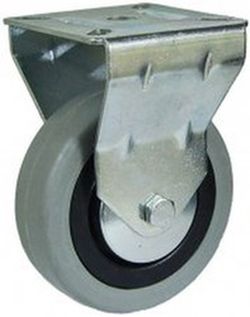 Rueda giratoria, con platina o taladro liso y rueda fija, Ref.476/478/479. Serie Cliper