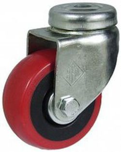 Rueda giratoria, con platina o taladro liso y rueda fija, Ref.476/478/479. Serie Cliper