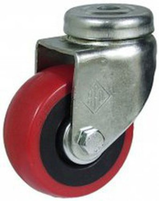 Rueda giratoria, con platina o taladro liso y rueda fija, Ref.476/478/479. Serie Cliper