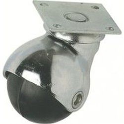 Rueda Giratoria de Goma. Ref.125/126/127 Serie Gema.