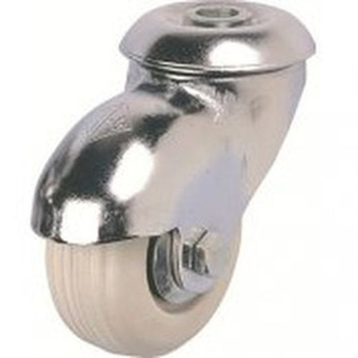 Rueda Giratoria , Diam.50 Con Platina, taladro liso ó espiga Ref.160/161/162