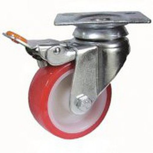 Rueda Giratoria , fija con platina.o talador liso Ref.402/403-401