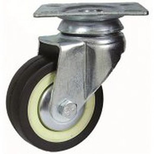 Rueda Giratoria , fija con platina.o talador liso Ref.402/403-401