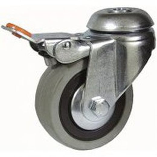 Rueda Giratoria , fija con platina.o talador liso Ref.402/403-401