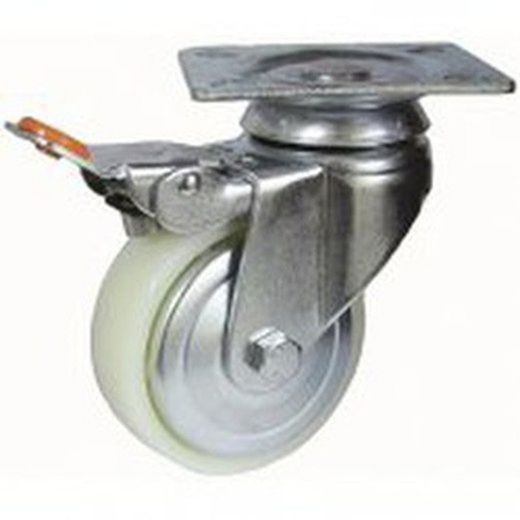 Rueda Giratoria , fija con platina.o talador liso Ref.402/403-401