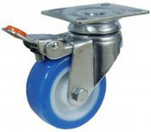 Rueda Giratoria , fija con platina.o talador liso Ref.402/403-401