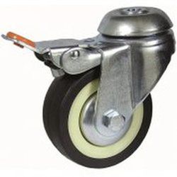 Rueda Giratoria , fija con platina.o talador liso Ref.402/403-401