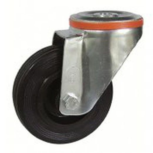Rueda giratoria Y fija de goma. ref. 201/200-204