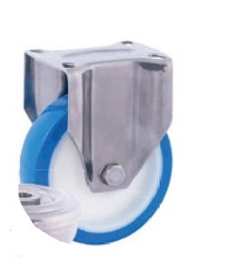 Rueda giratoria y fija en acero inoxidable Aisi 304. Ref. 284/285/286. Serie Inox.