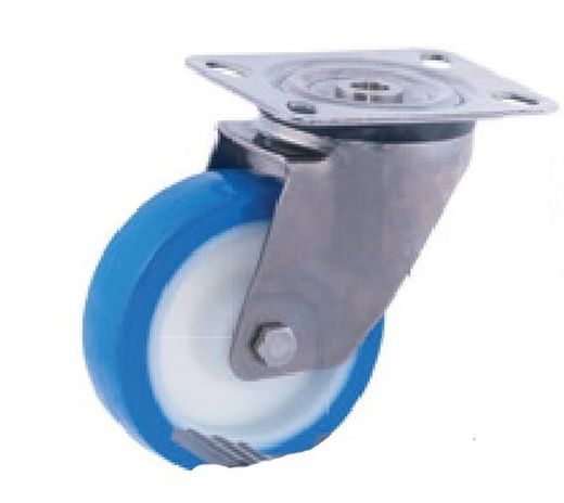 Rueda giratoria y fija en acero inoxidable Aisi 304. Ref. 284/285/286. Serie Inox.