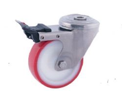 Rueda giratoria y fija en acero inoxidable Aisi 304. Ref. 284/285/286. Serie Inox.