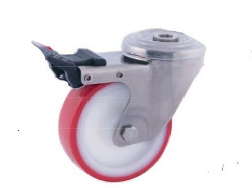 Rueda giratoria y fija en acero inoxidable Aisi 304. Ref. 284/285/286. Serie Inox.