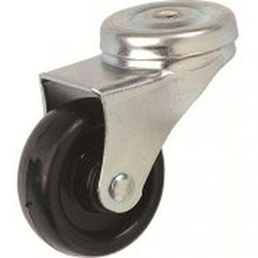 Rueda Giratoria polipropileno con platina o taladro liso ref. 480/484. Serie A