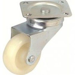 Rueda Giratoria polipropileno con platina o taladro liso ref. 480/484. Serie A