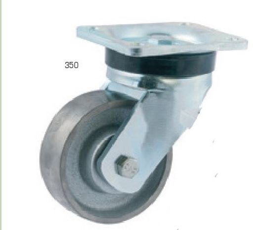 Rueda giratoria y fija de hierro. Ref. 350 /351. Serie Taller FE